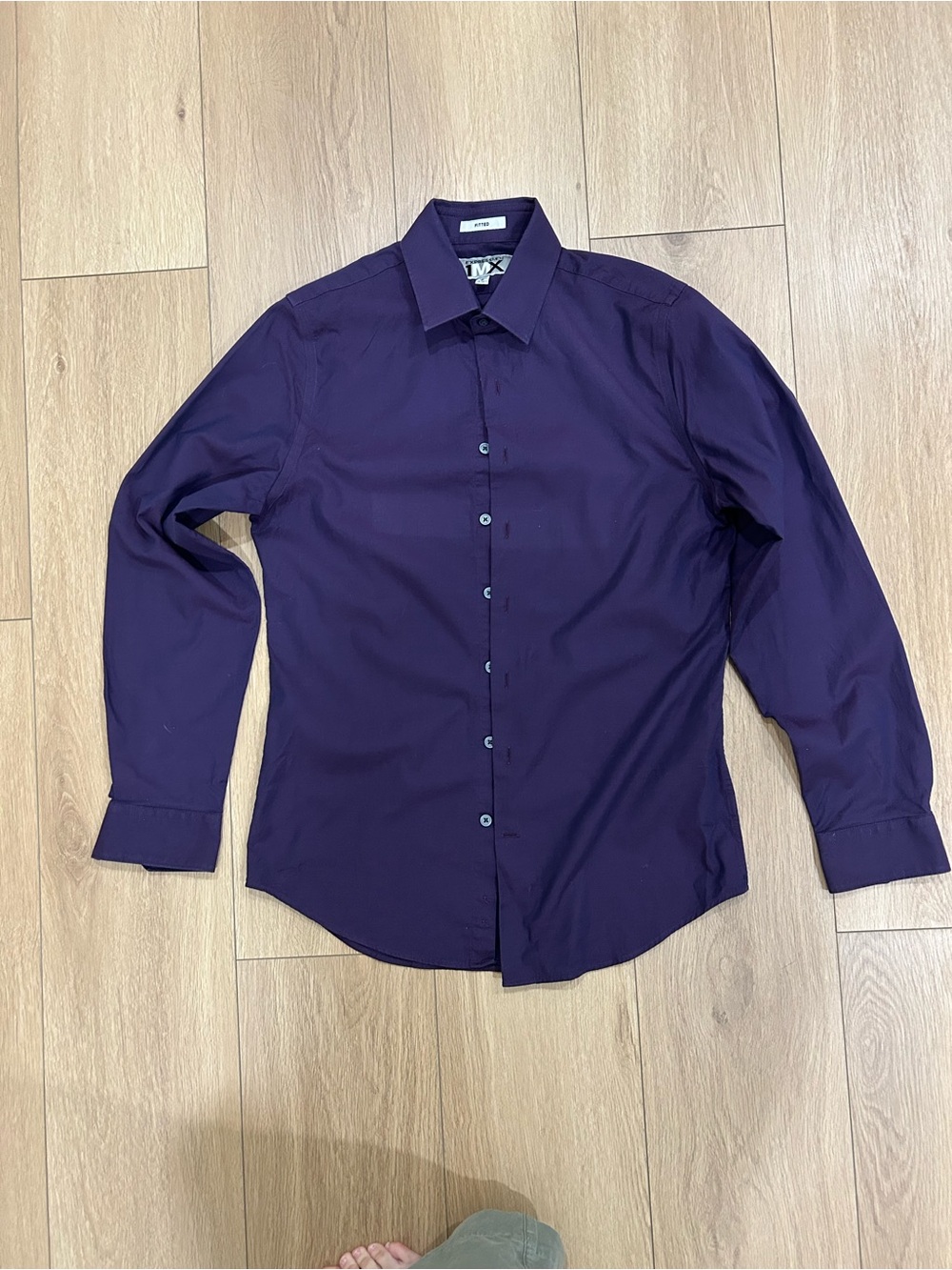 Express Men's Dress Shirt in Deep Purple